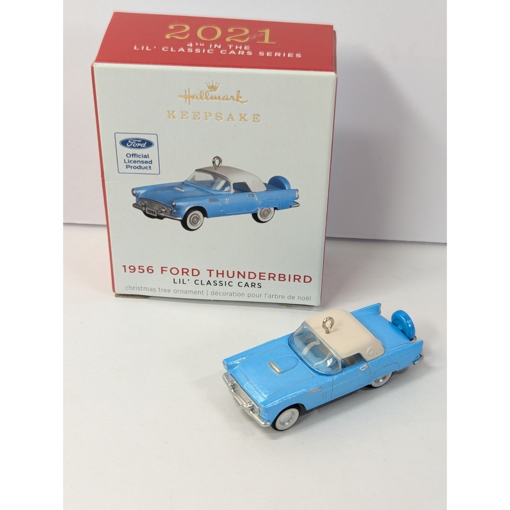 2021 Hallmark Ornament 1956 Ford Thunderbird 4th in Lil' Classic Cars Series NIB